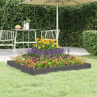 Planter Grey 80x80x27 cm Solid Wood Pine