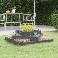  Planter Grey 83x83x27 cm Solid Wood Pine