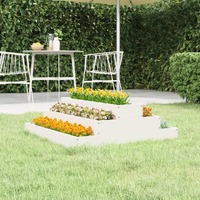  Planter White 80x80x27 cm Solid Wood Pine