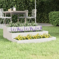  Planter White 78x78x27 cm Solid Wood Pine