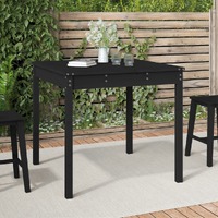  Garden Table Black 82.5x82.5x76 cm Solid Wood Pine