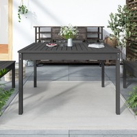  Garden Table Grey 121x82.5x76 cm Solid Wood Pine