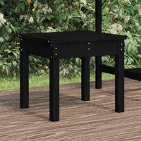  Garden Bench Black 50x44x45 cm Solid Wood Pine