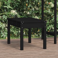  Garden Bench Black 80x44x45 cm Solid Wood Pine