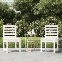  Garden Chairs 2 pcs White 50x48x91.5 cm Solid Wood Pine