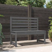  Garden Bench Grey 109 cm Solid Wood Pine