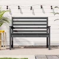 Garden Bench Grey 109x48x91.5 cm Solid Wood Pine