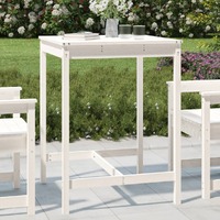  Garden Table White 82.5x82.5x110 cm Solid Wood Pine
