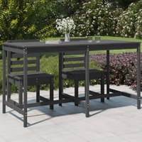  Garden Table Grey 203.5x90x110 cm Solid Wood Pine