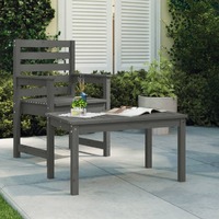 Garden Table Grey 82.5x50.5x45 cm Solid Wood Pine
