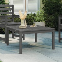  Garden Table Grey 82.5x82.5x45 cm Solid Wood Pine