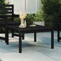  Garden Table Black 82.5x82.5x45 cm Solid Wood Pine