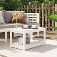  Garden Table White 82.5x50.5x45 cm Solid Wood Pine