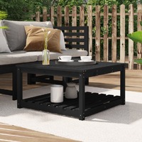 Garden Table Black 82.5x82.5x45 cm Solid Wood Pine