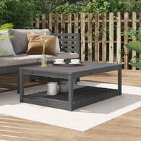  Garden Table Grey 121x82.5x45 cm Solid Wood Pine