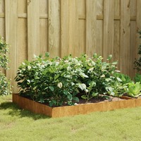  Garden Raised Bed 100x100x26 cm Corten Steel