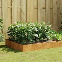  Garden Raised Bed 100x100x33.5 cm Corten Steel