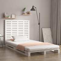  Wall Headboard White 96 cm Solid Wood Pine