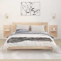  Wall-mounted Bedside Shelves 2 pcs Solid Wood Pine