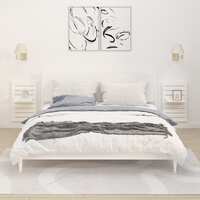  Wall-mounted Bedside Shelves 2 pcs White Solid Wood Pine