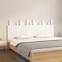  Wall Headboard White 185 cm Solid Wood Pine