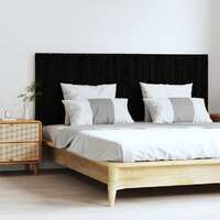  Wall Headboard Black 159.5 cm Solid Wood Pine