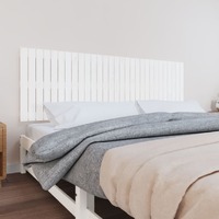  Wall Headboard White 185 cm Solid Wood Pine