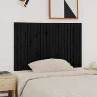  Wall Headboard Black 140 cm Solid Wood Pine