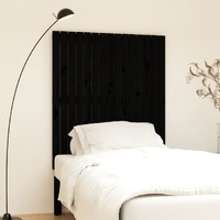  Wall Headboard Black 95.5 cm Solid Wood Pine