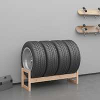  Tire Rack 120x40x40 cm Solid Wood Pine