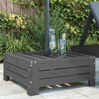  Parasol Base Cover Grey Solid Wood Pine