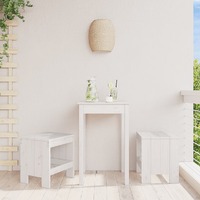  Garden Stools 2 pcs White 40x36x45 cm Solid Wood Pine