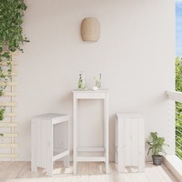 Bar Stools 2 pcs White 40x36x75 cm Solid Wood Pine