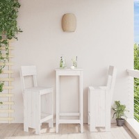  Bar Stools 2 pcs White 40x48.5x115.5 cm Solid Wood Pine