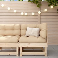  Corner Sofa with Cushions Solid Wood Pine
