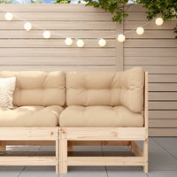  Corner Sofa with Cushions Solid Wood Pine