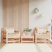  Garden Chairs with Cushions 2 pcs Solid Wood Pine