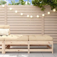  Garden Footstools with Cushions 2pcs Solid Wood Pine