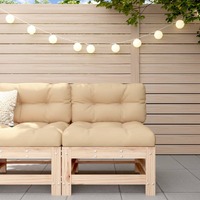  Middle Sofa with Cushions Solid Wood Pine