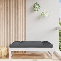 Garden Footstool White 120x80 cm Solid Wood Pine