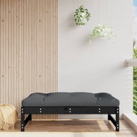  Garden Footstool Black 120x80 cm Solid Wood Pine