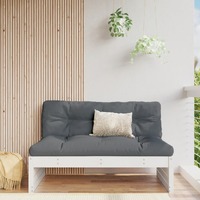  Middle Sofa White 120x80 cm Solid Wood Pine