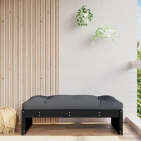  Garden Footstool Black 120x80 cm Solid Wood Pine
