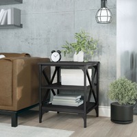  Side Table Black 40x42x50 cm Engineered Wood