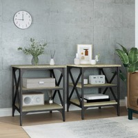  Side Tables 2 pcs Sonoma Oak 40x42x50 cm Engineered Wood