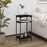  Side Table Black 40x30x75 cm Engineered Wood