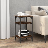  Side Table Smoked Oak 35x30x60 cm Engineered Wood
