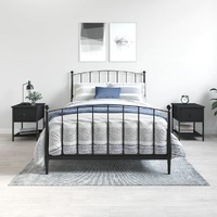  Bedside Tables 2 pcs Black 34x35.5x45 cm Engineered Wood