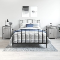  Bedside Cabinets 2 pcs Grey Sonoma 40x42x60 cm Engineered Wood