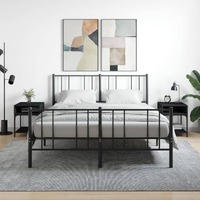  Bedside Tables 2 pcs Black 40x41x50 cm Engineered Wood